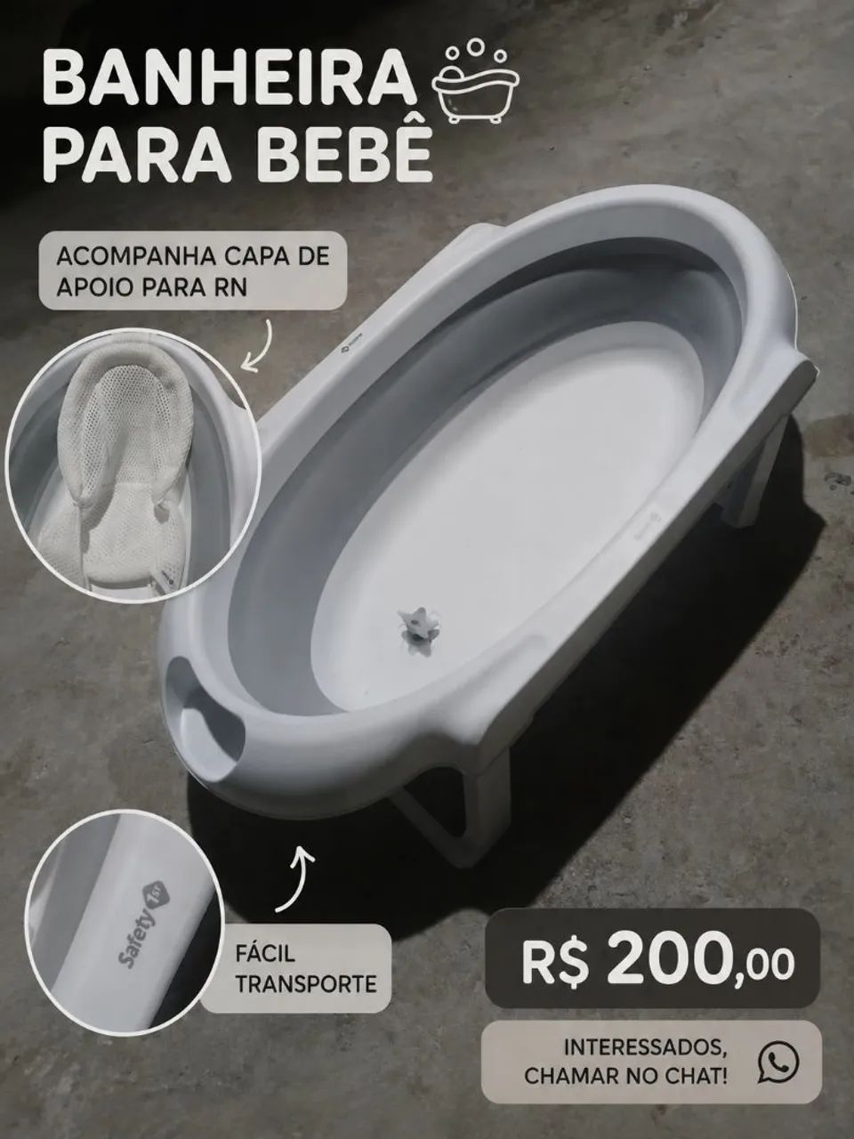 Banheira de bebê em ótimo estado