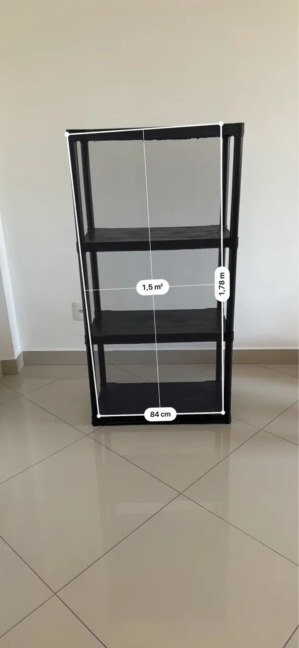Estante plástica modular preta  - Foto 3