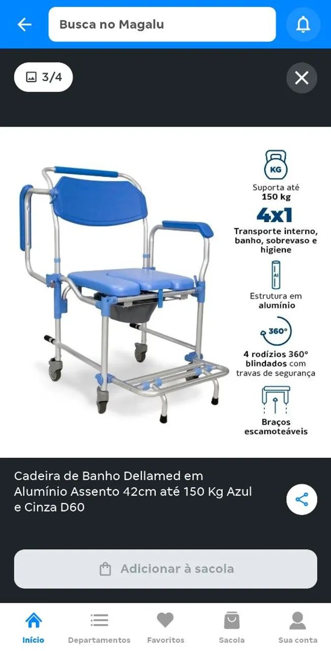 Cadeira de banho  - Foto 2