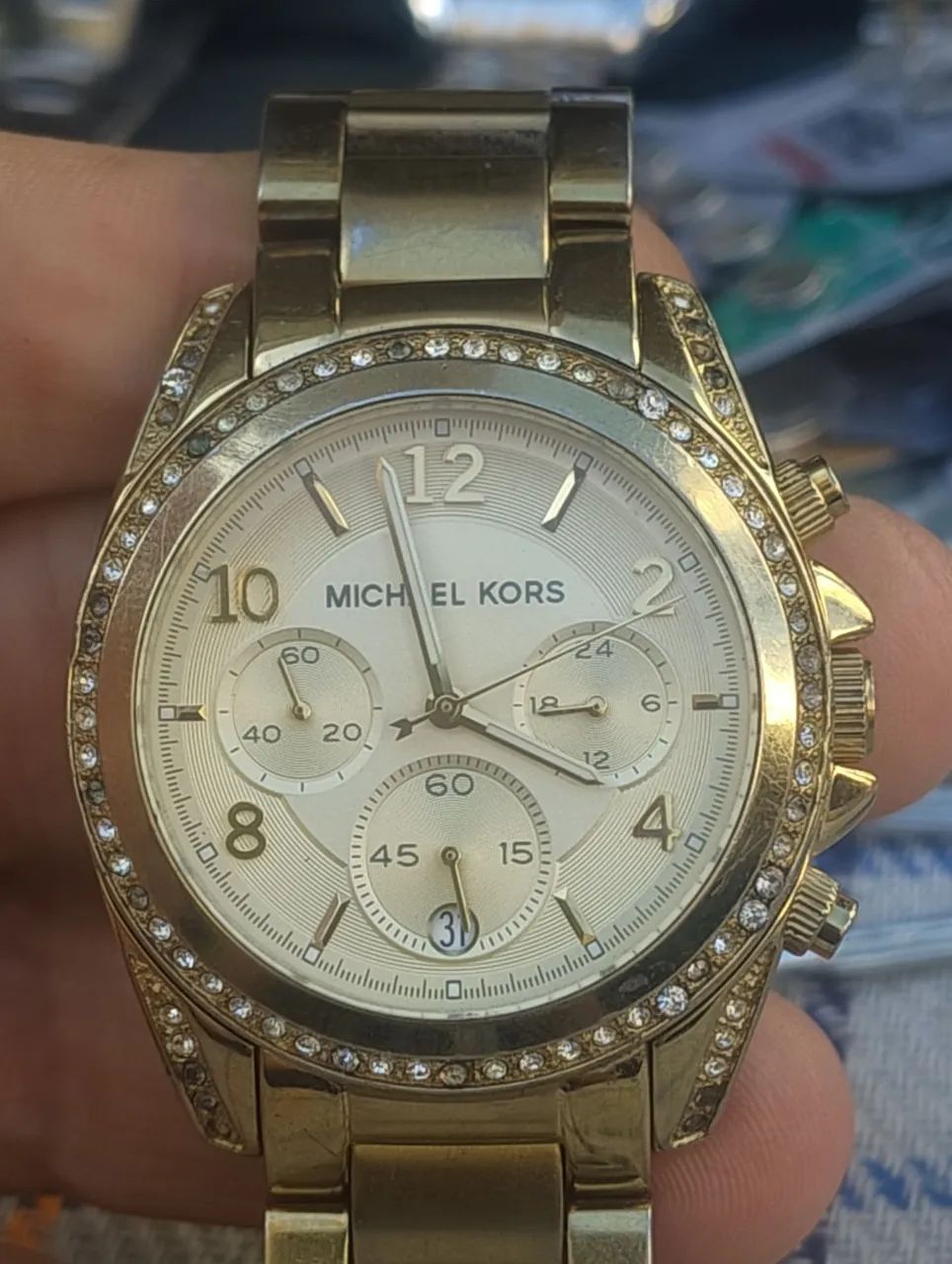 Relógio Michael Kors Masculino Dourado - Foto 3