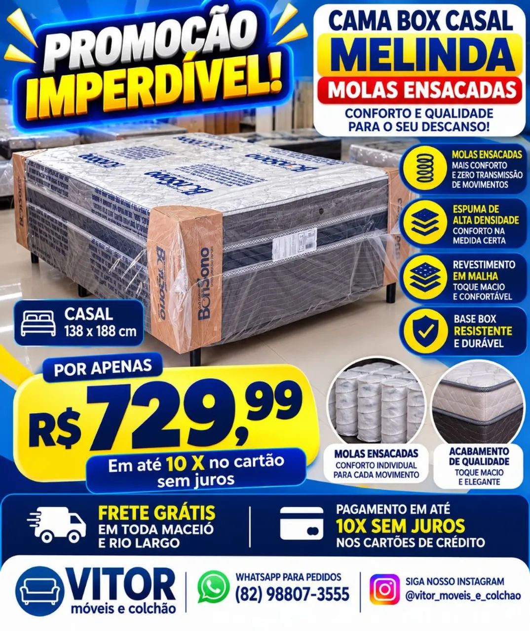 OFERTA CAMA BOX CASAL MELINDA 