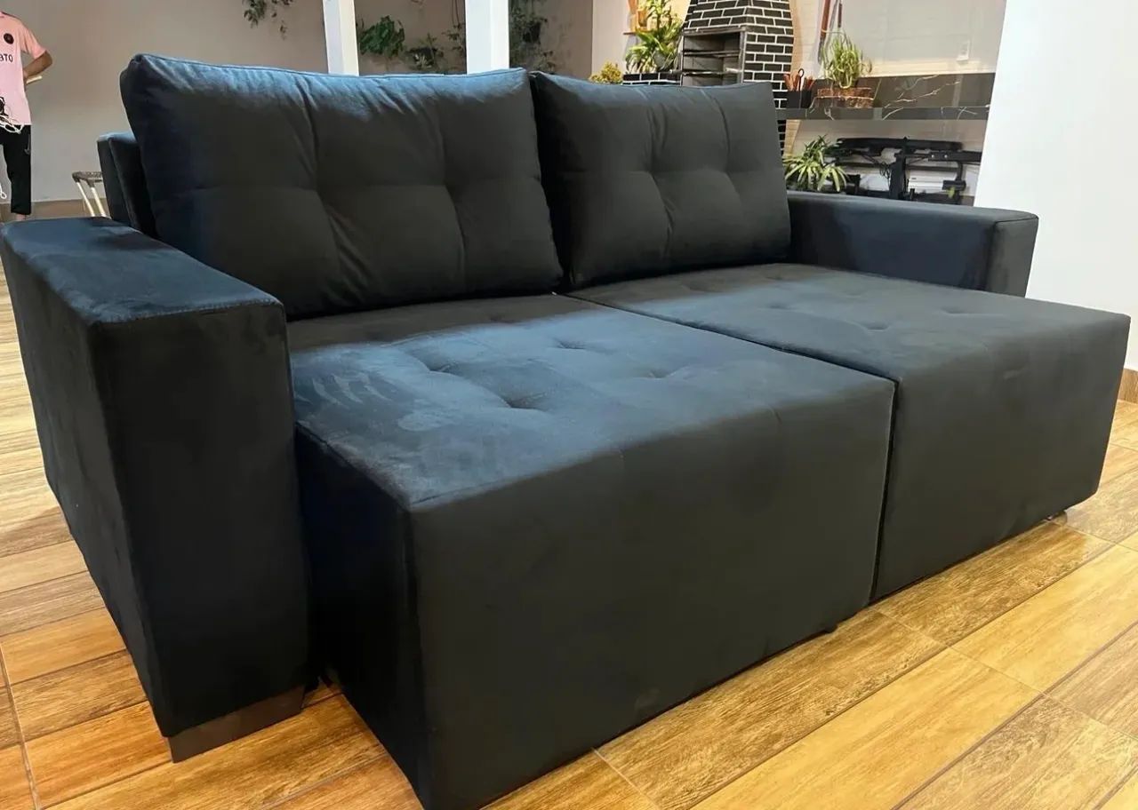 Queima de estoque! Sofá retrátil modelo 2 lugares  - Foto 3
