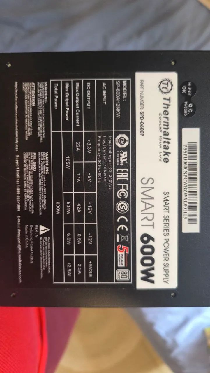Fonte Thermaltake Smart 600w - Foto 2