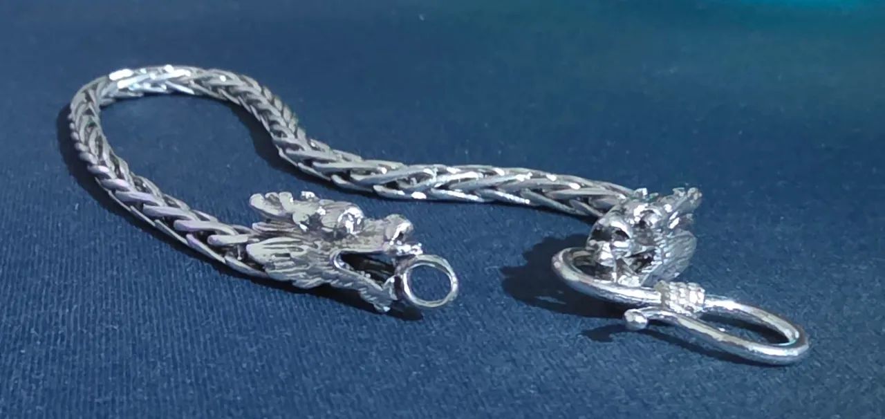 Pulseira dragao prata bali 925