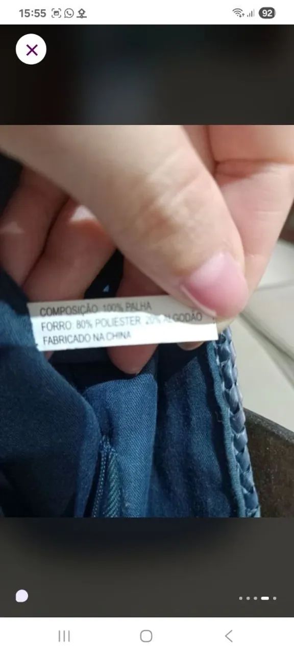 Bolsa de palha praia - Foto 4