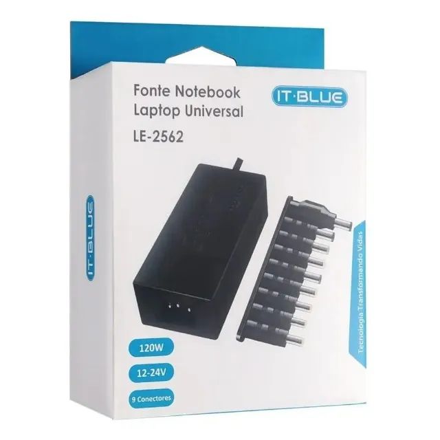 Fonte universal de notebook 120W LE-2562 IT BLUE - Foto 2