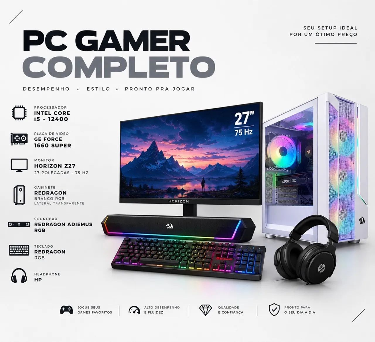 PC Gamer NVIDIA 1660 Super I5-12400