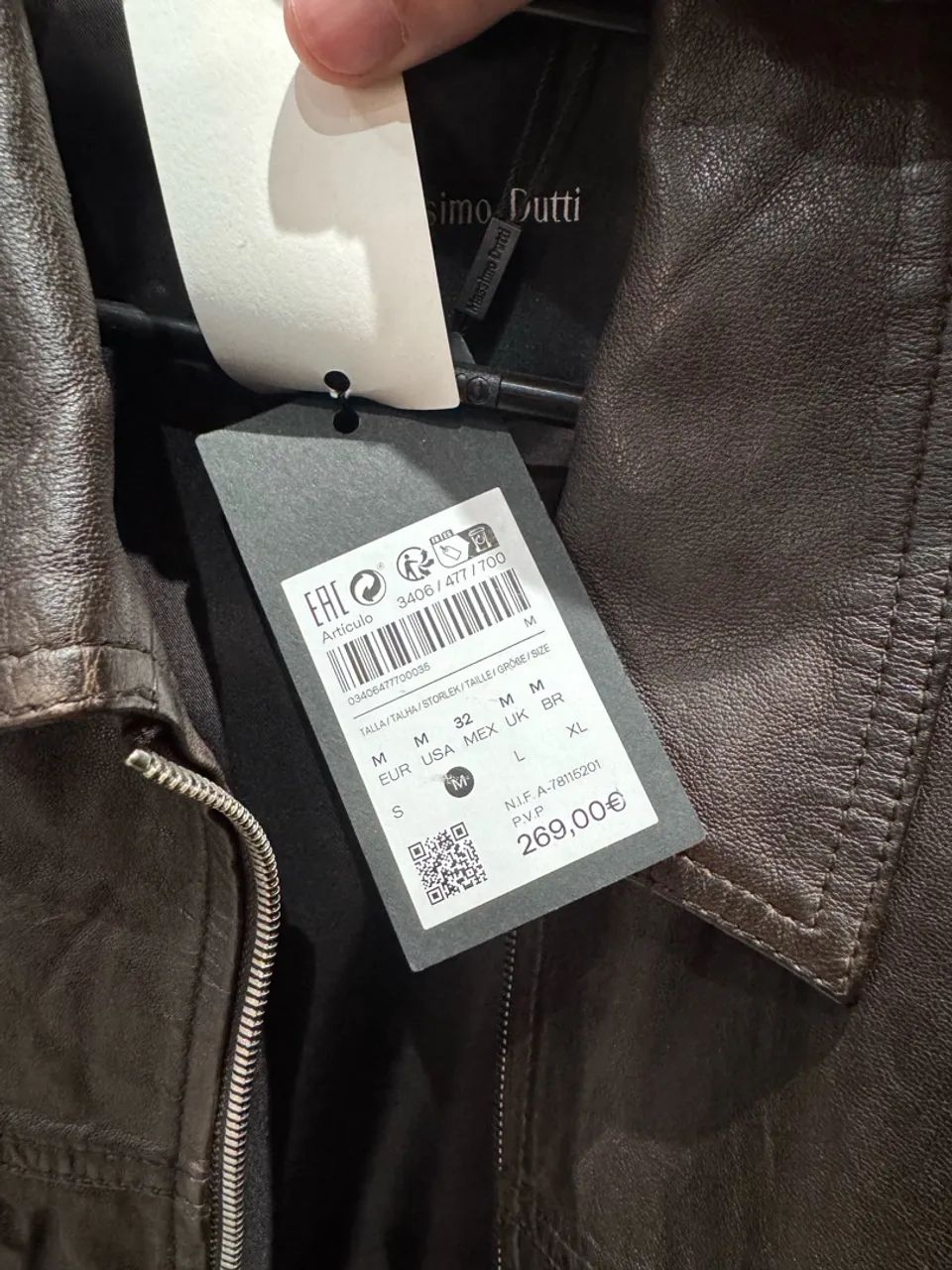 Jaqueta de couro original Massimo Dutti - Foto 3