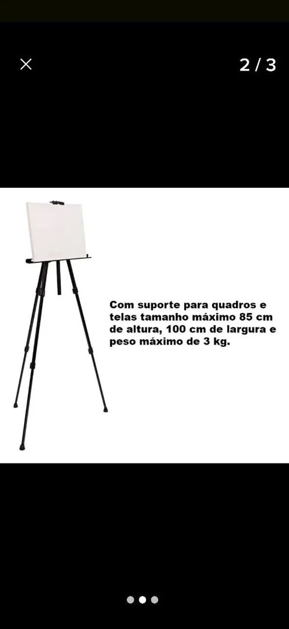 Suporte tripé para Quadros, Banners, Telas para exposição preto. - Foto 3