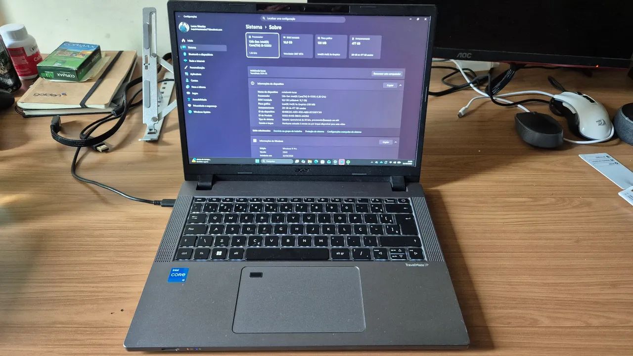 Notebook Acer i5 + periféricos