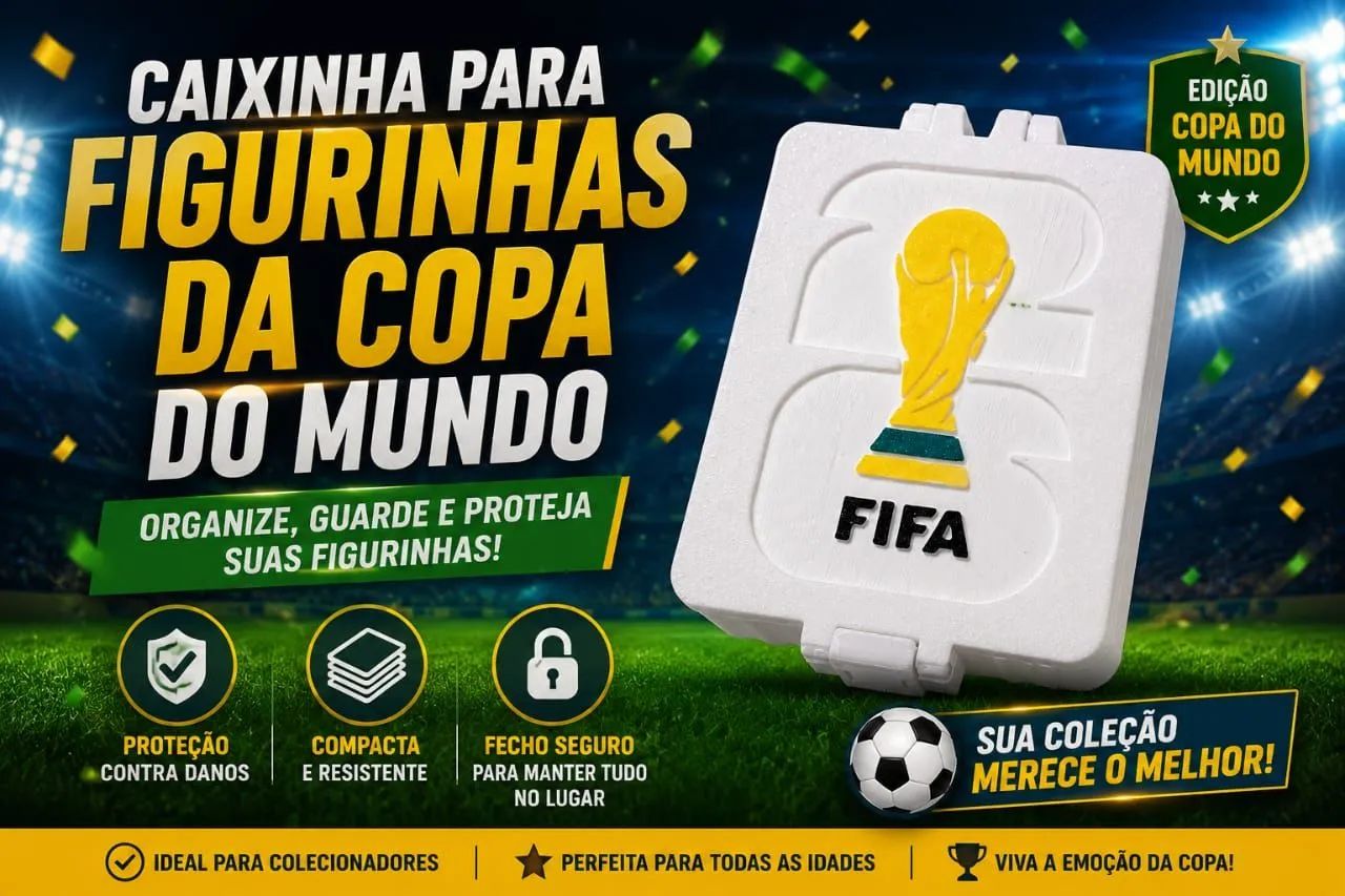 Caixinha de figurinhas copa do mundo 