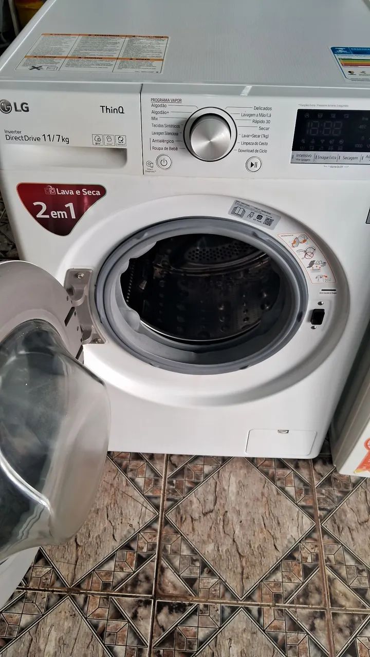 Vendo lava e seca lg 11kg 220v  - Foto 3