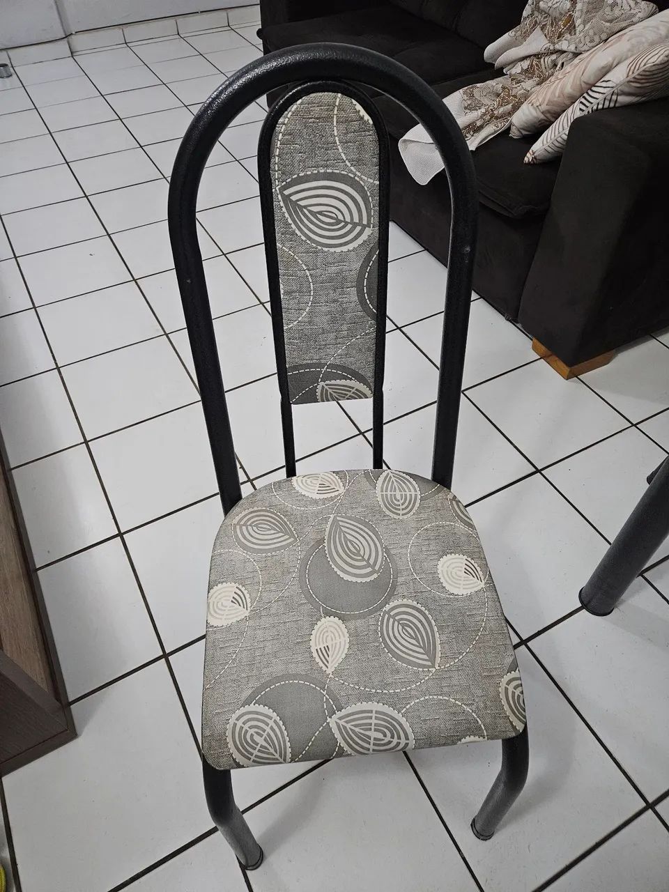 Mesa de Cozinha 4 cadeiras Preto/Granito - Foto 5