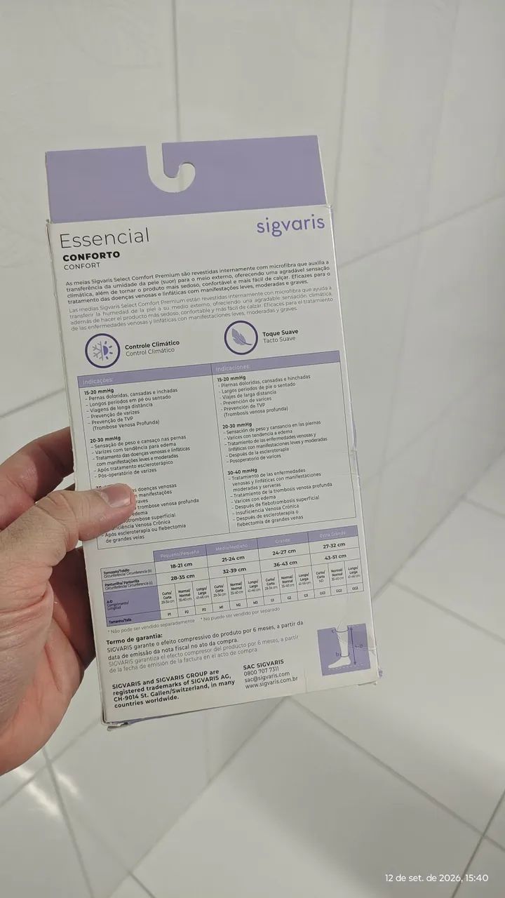 Meia de compressão granulada 