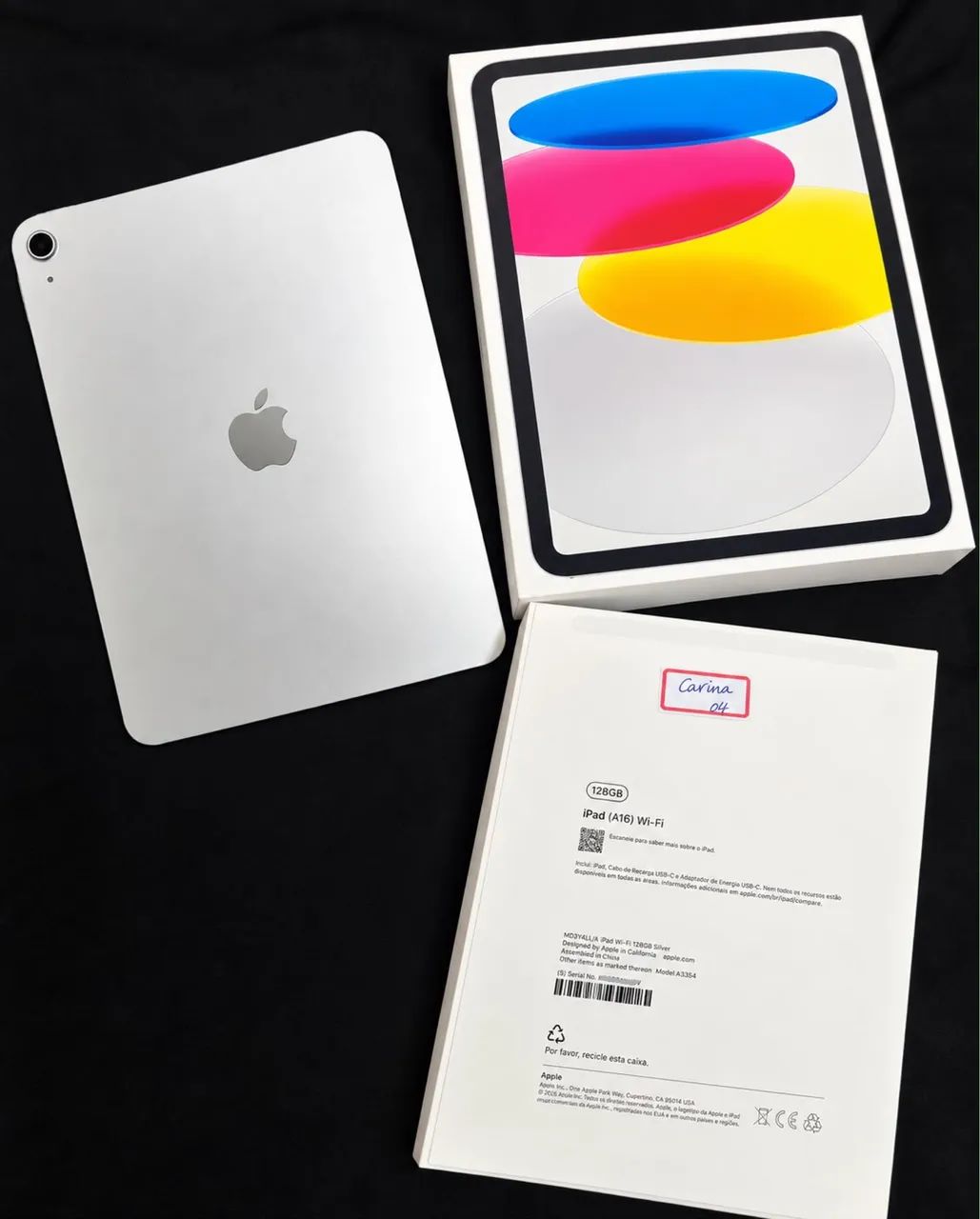 iPad 11ª Geração (A16) 128GB Wi-Fi Prata + Caixa