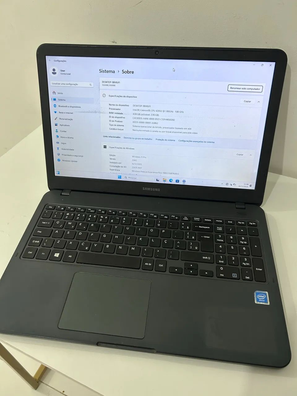 Vendo notebook Samsung 