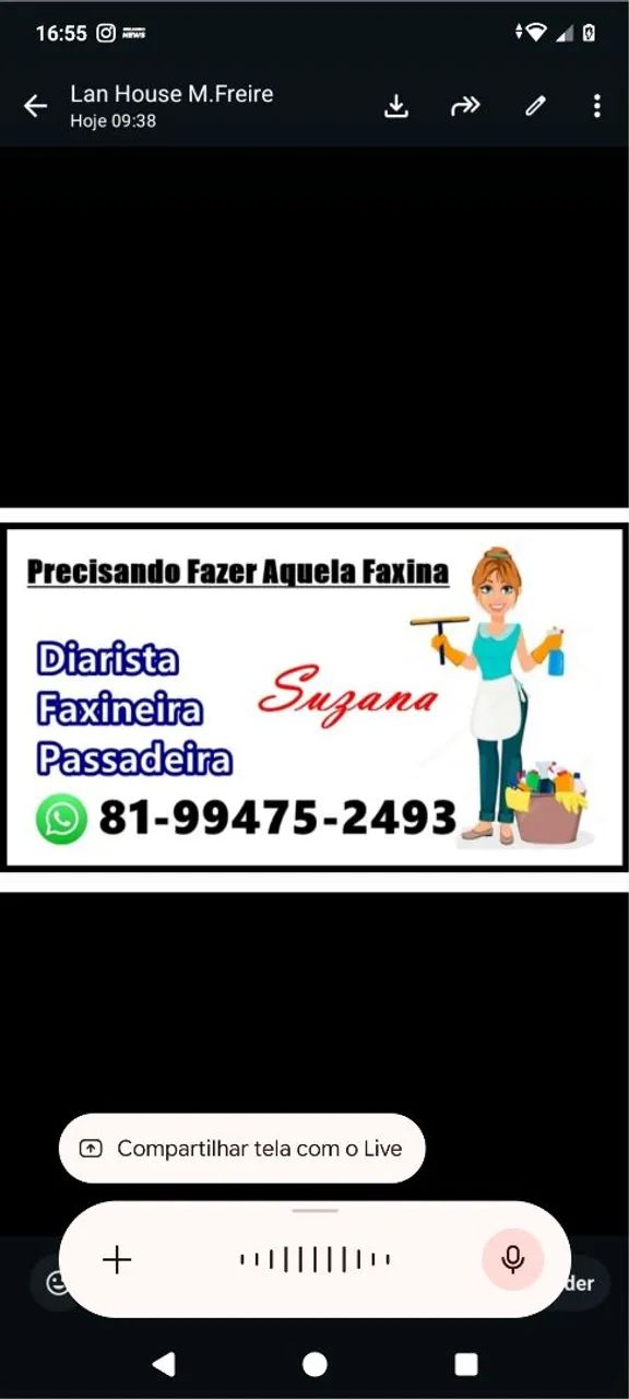 Faxineira/ Diarista/ Passadeira/ Folguista
