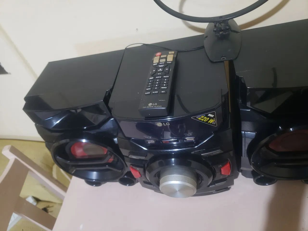 Mini system com Bluetooth e CD com controle original  - Foto 5