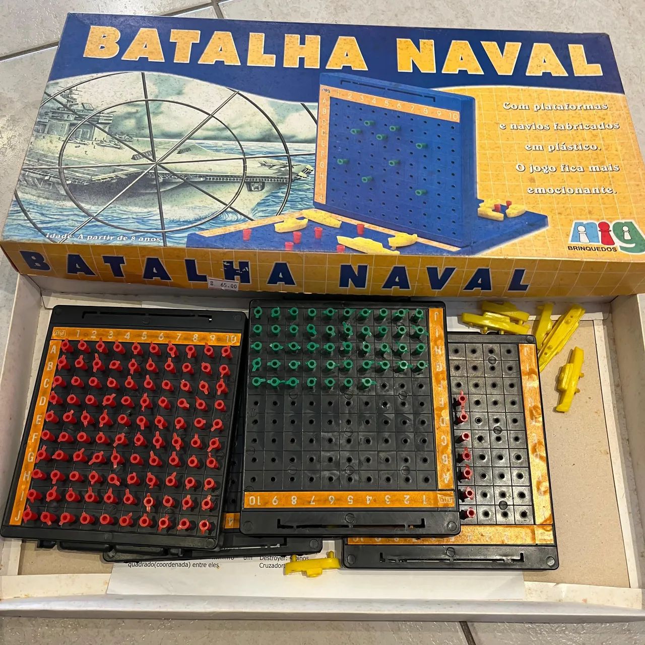 Jogo de Tabuleiro Batalha Naval Antigo - Foto 2