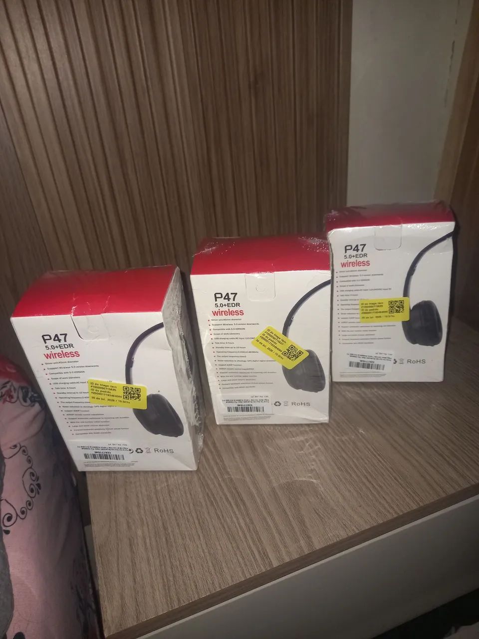 Fone via Bluetooth novo 