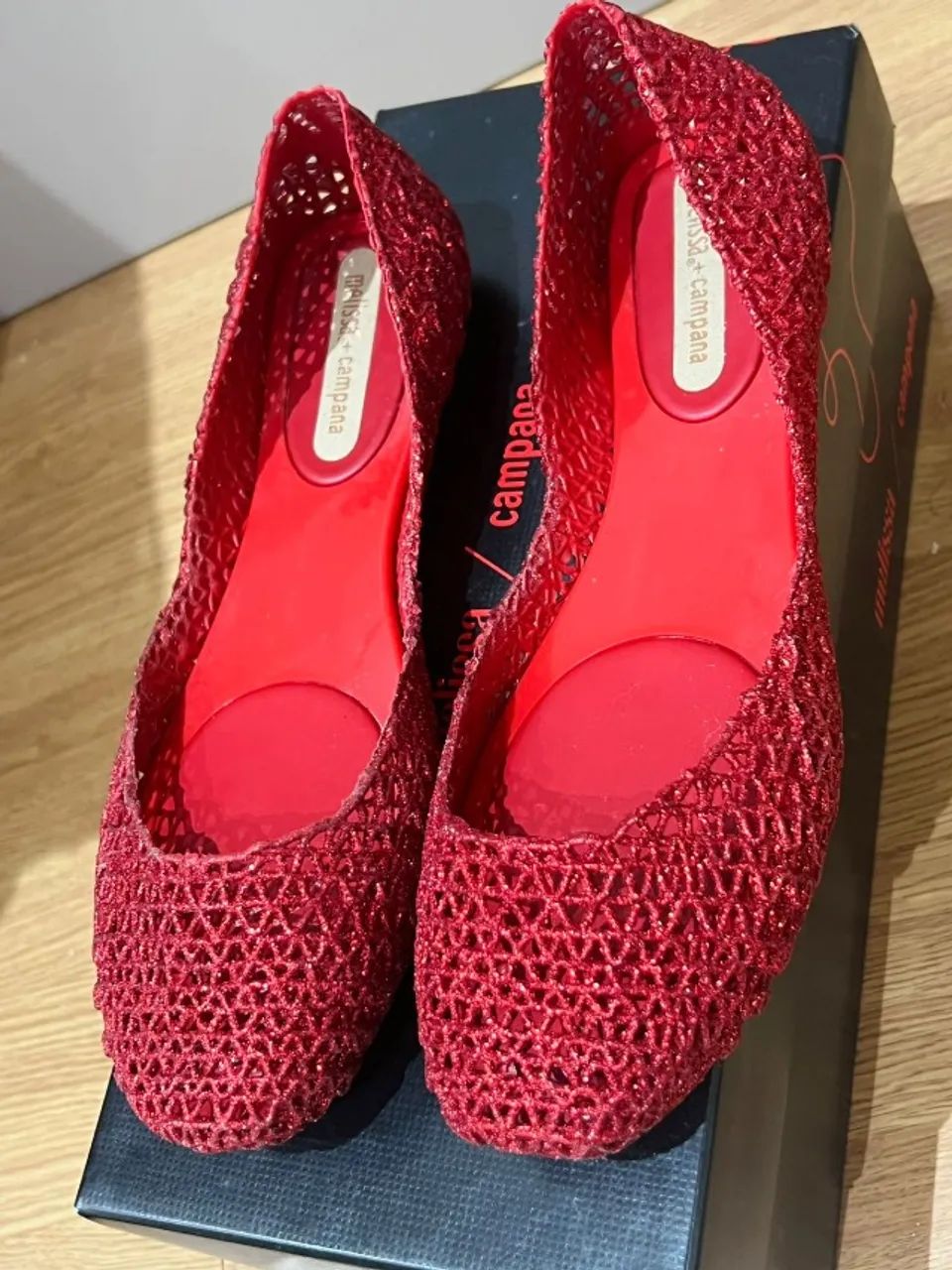 Melissa Campana Papel Vermelho glitter - Foto 3