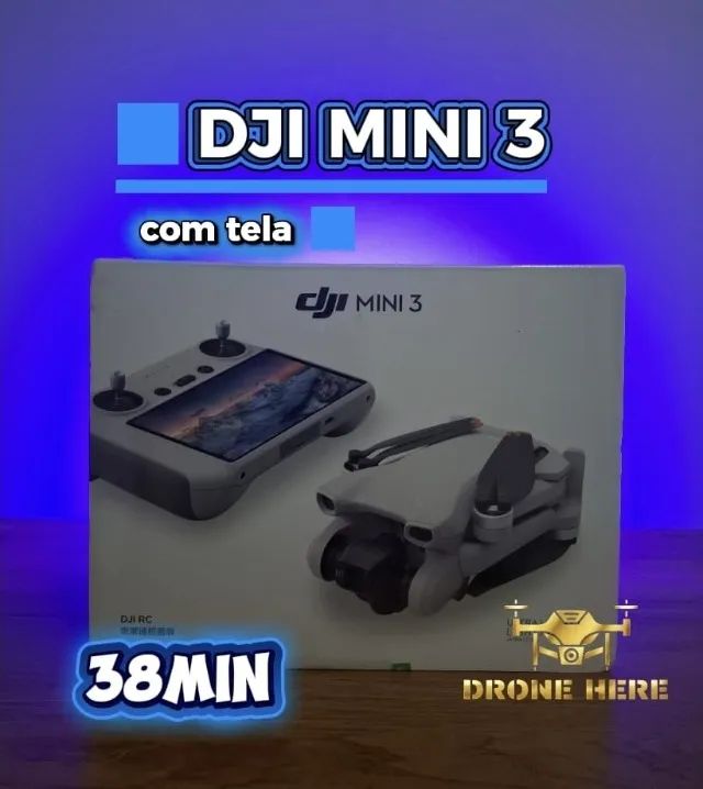 Mini 3 (Sem sensores). Controle de RC (tela) , Lacrado!