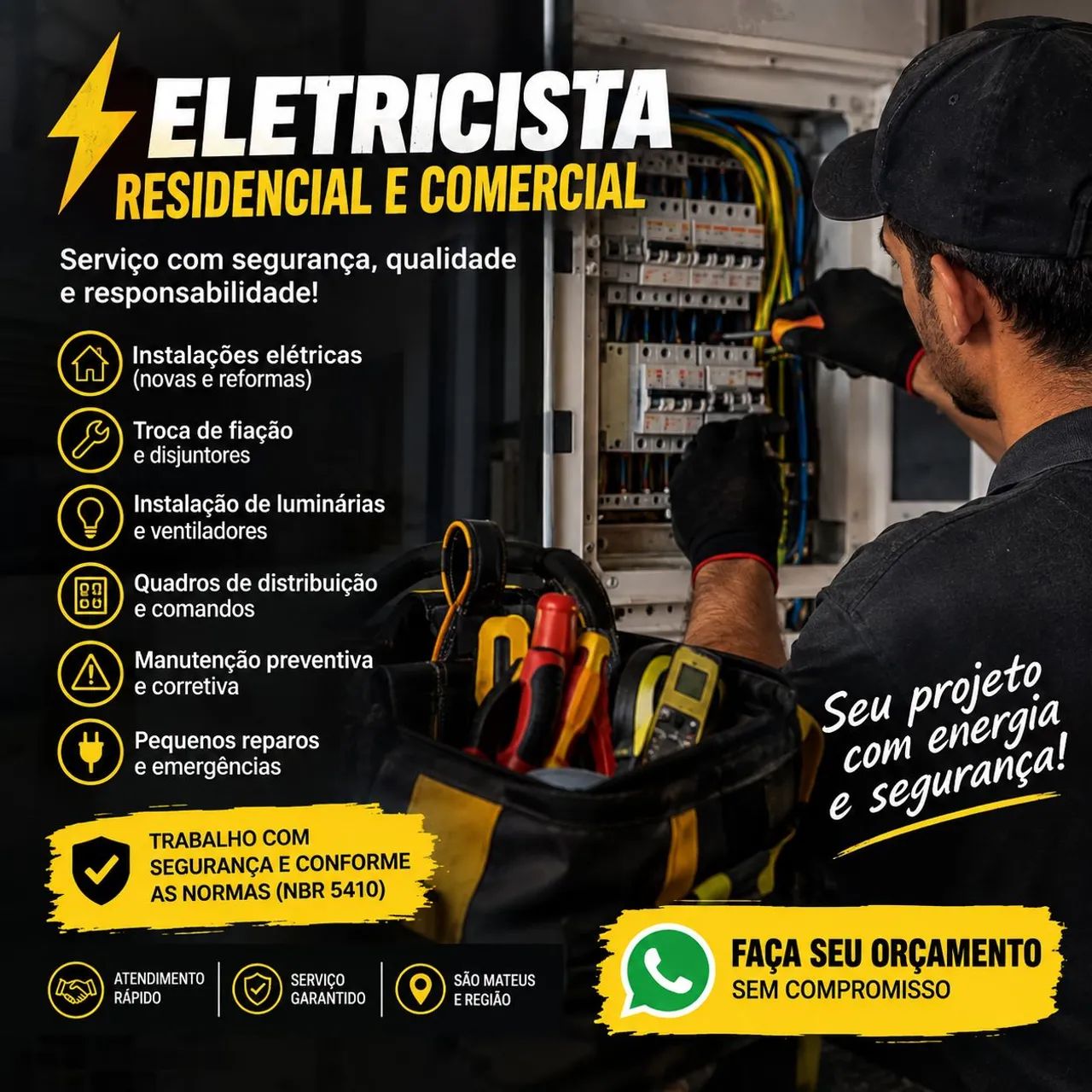 Eletricista para toda a capital