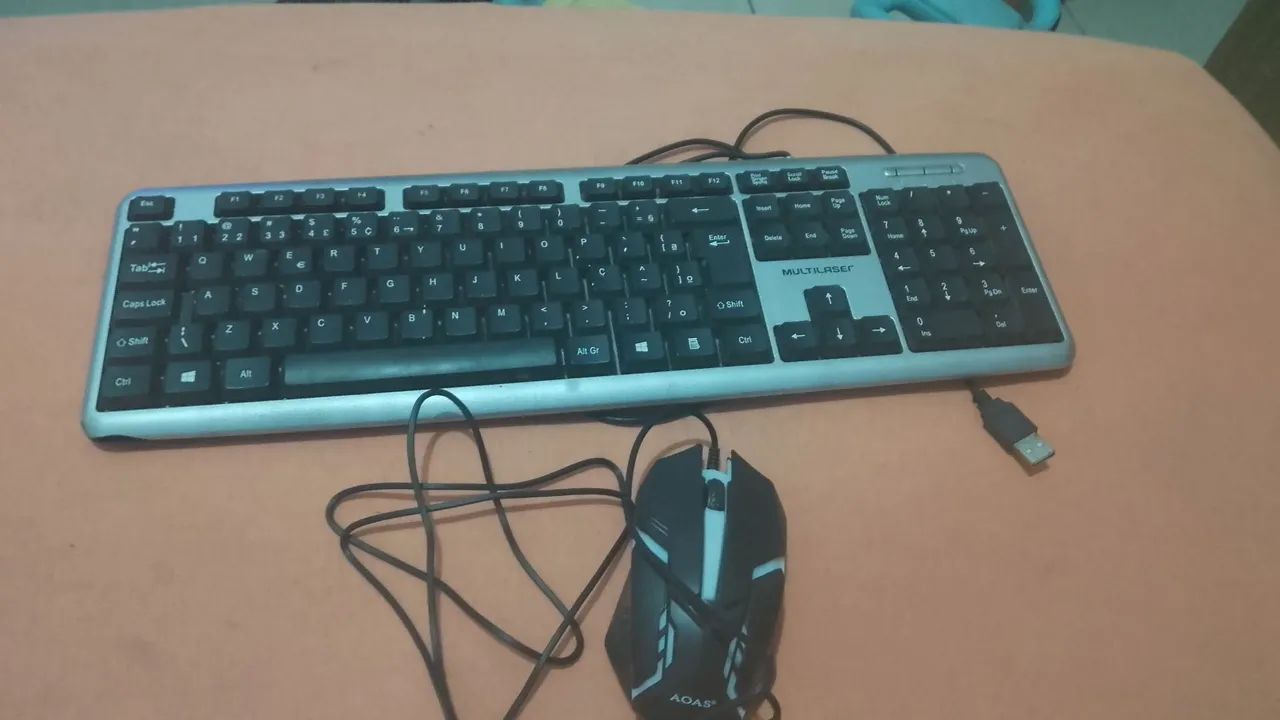 Teclado Multilaser + Mouse Gamer AOAS