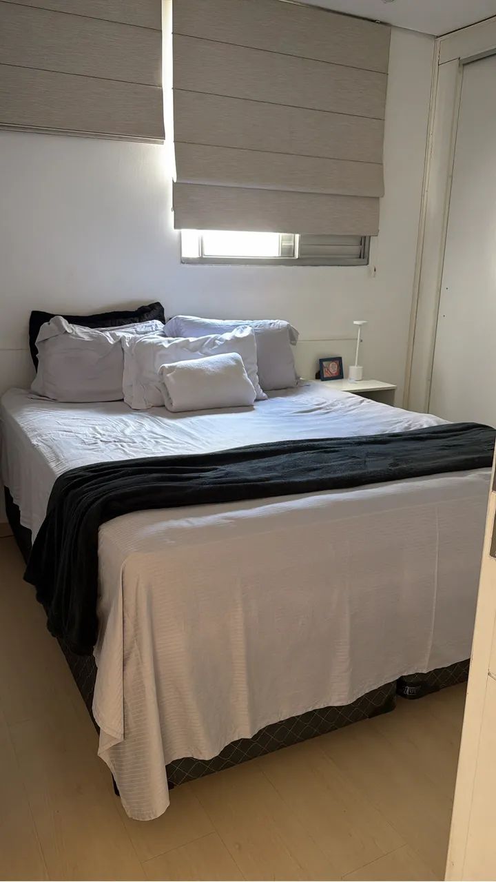 Cama queen colchão e box 