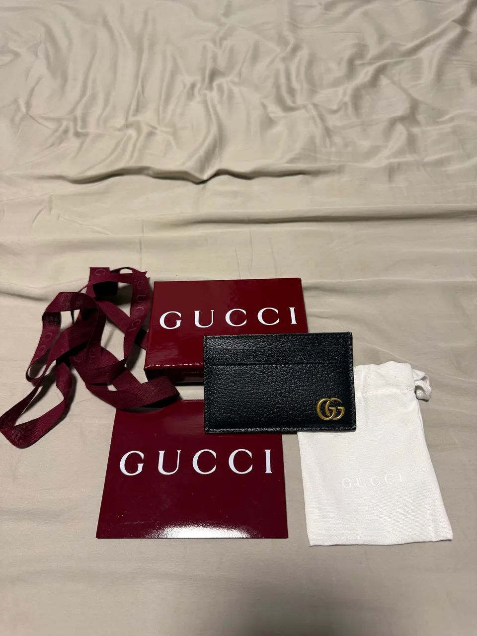 Porta cartão gucci preto 