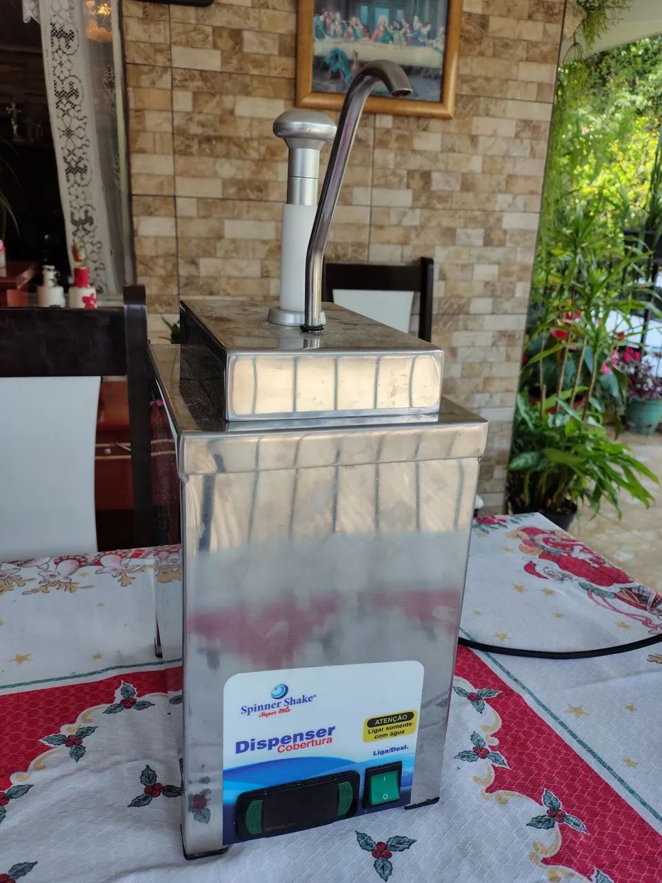 Dispenser de cobertura aquecido com 1 bico 220v