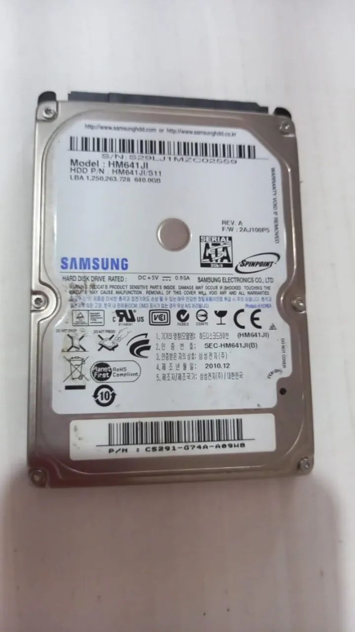 HD DE NOTE 640 gb Samsung - 038