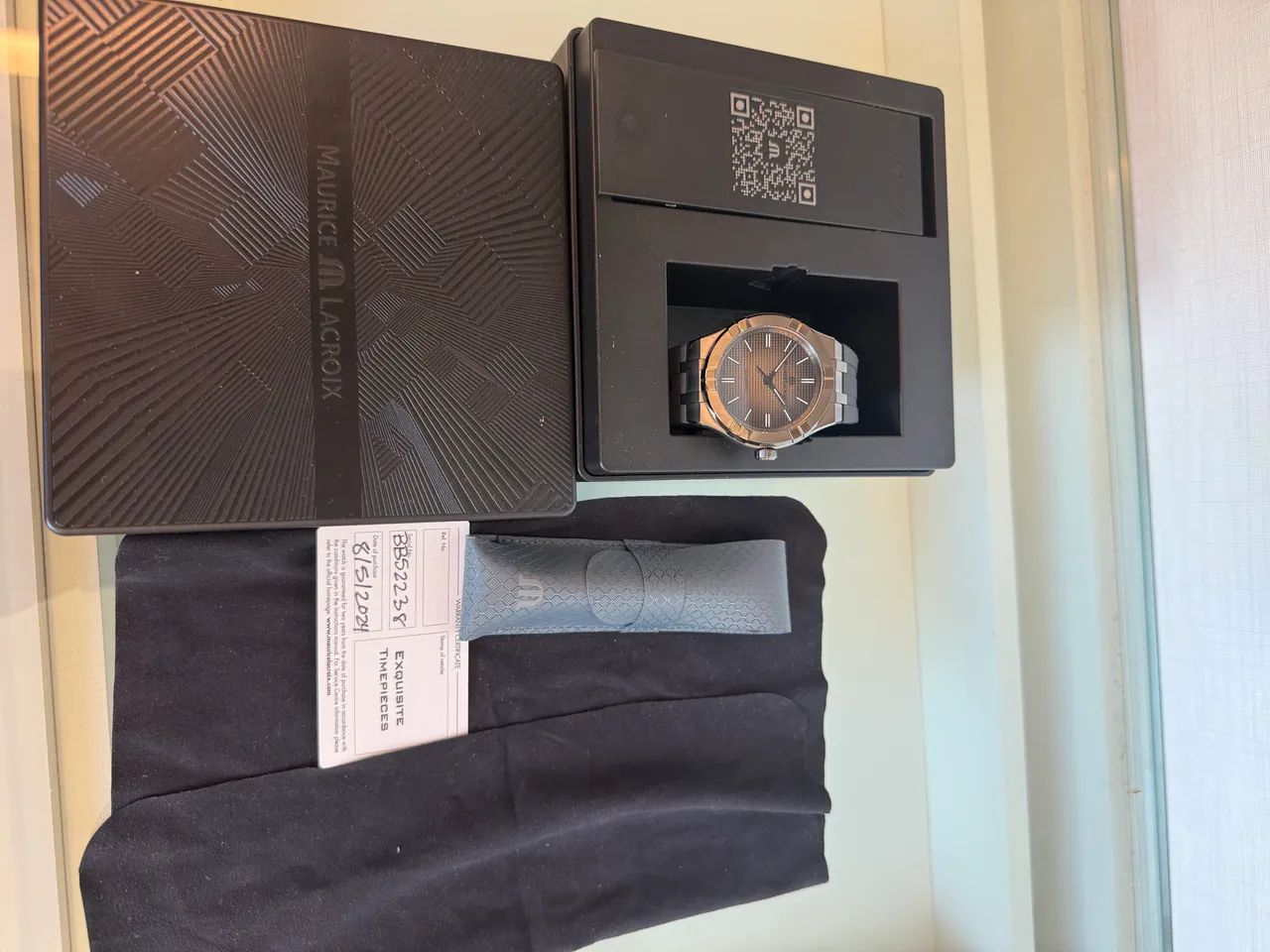 Maurice Lacroix Automatic 42mm Gunmetal Pvd Limited Edition Aikon Com caixa e documentos