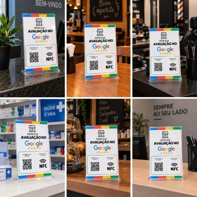 Placa de Avaliação Google por Aproximação (NFC) - Foto 3