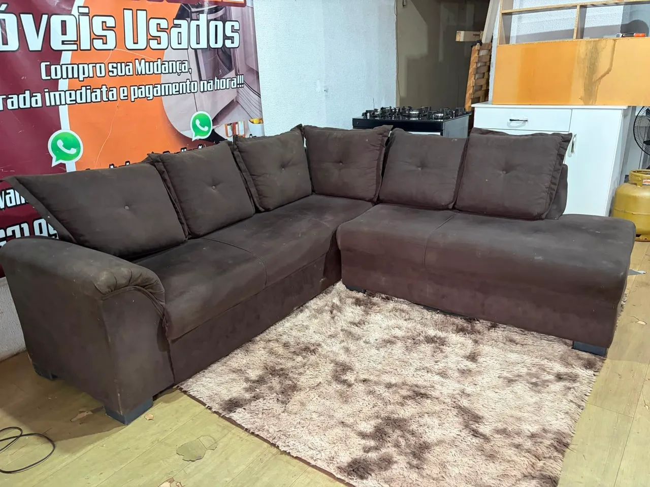 Sofá de canto 6 lugares ótimo estado ((ENTREGO GRATIS)) - Foto 2