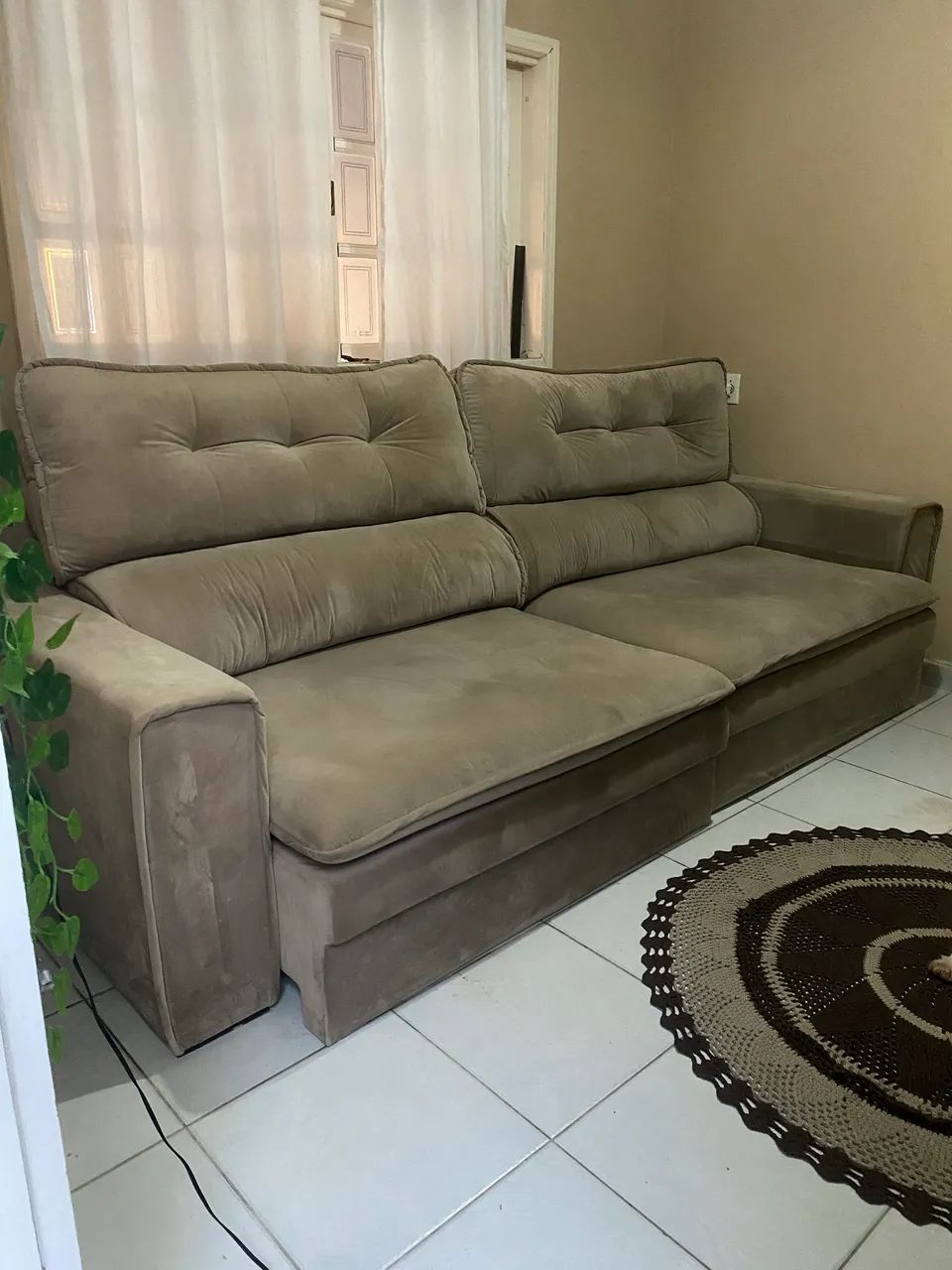 Sofá reclinável Bege 