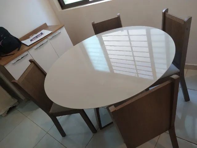 Conjunto com 4 cadeiras MDF para mesa de jantar - Foto 3