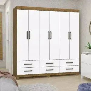 Guarda Roupa Dallas Cinamomo/Branco
