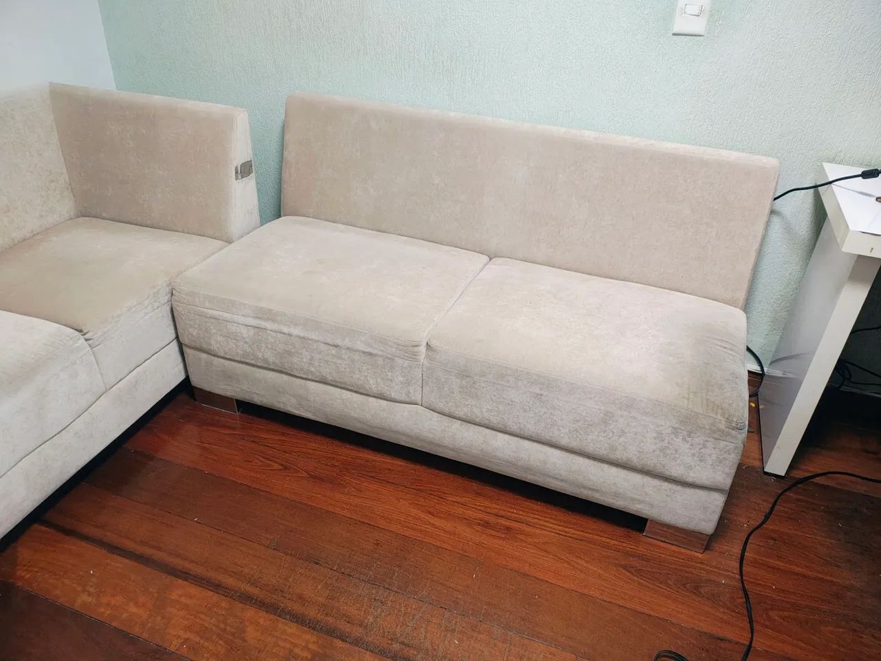 Sofá de canto bege - Foto 5