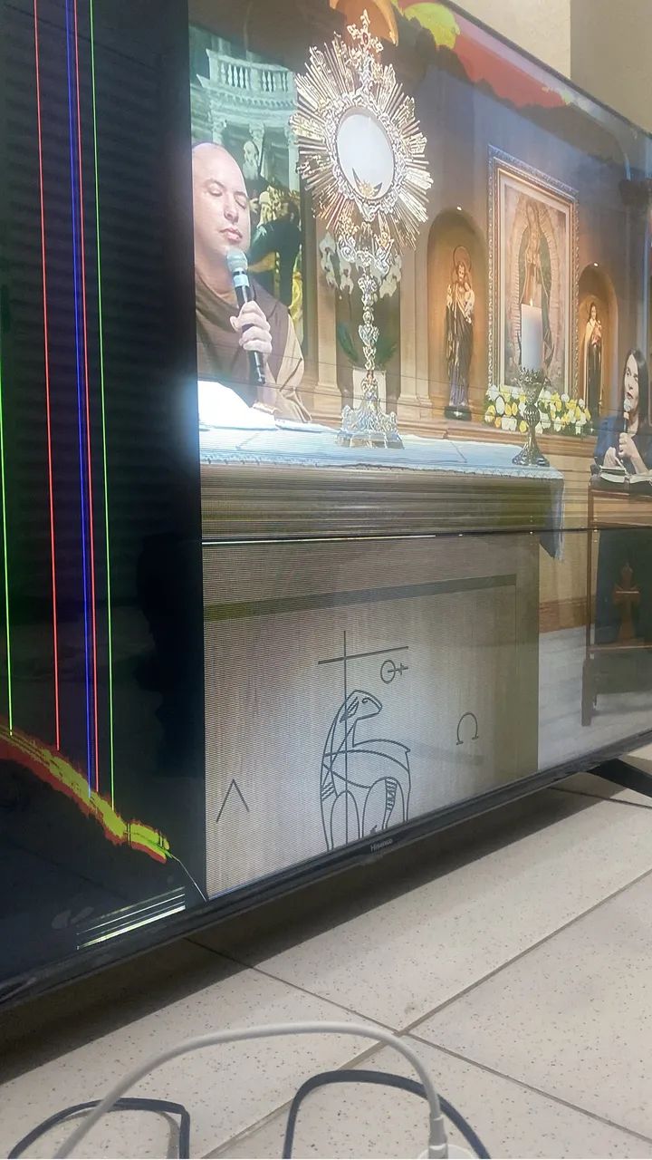 Tv 58 Polegadas Com Defeito Na Tela - Foto 2