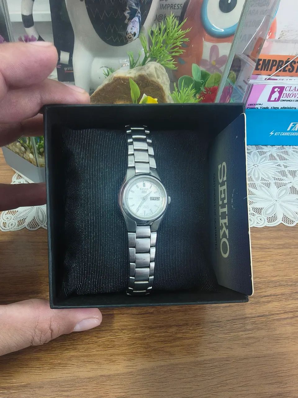 Relógio feminino Seiko original com certificado de garantia 
