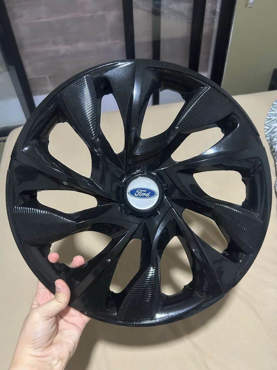 JOGO DE CALOTA FORD KA ARO 14 BLACK PIANO