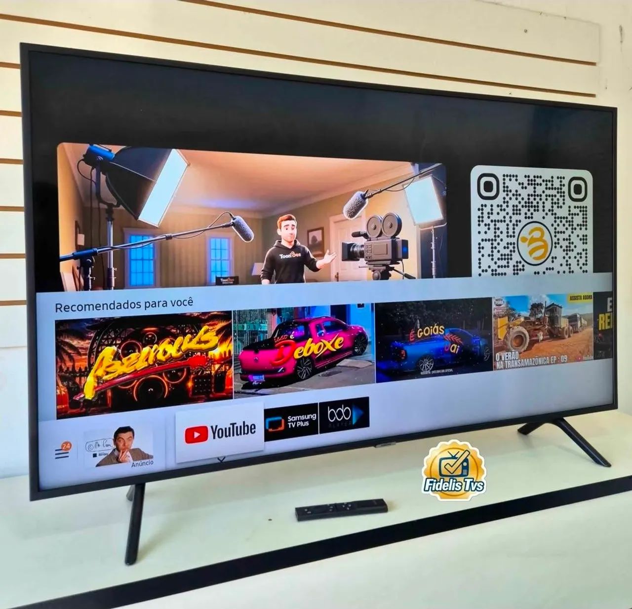 SAMSUNG TV 55 POLEGADAS SMART WIFI COMPLETA 4K UHD TYZEN COM 3 MIL CANAIS PLUS GRATIS - Foto 3