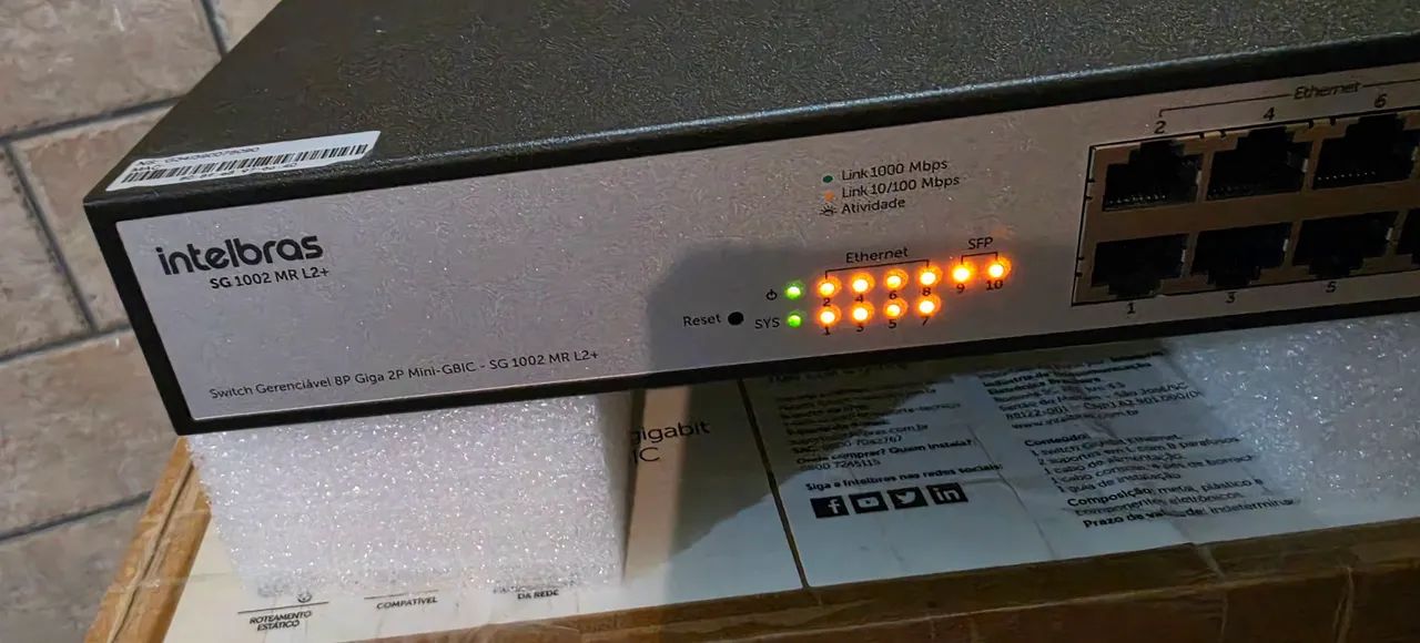 Switch Intelbras SG 1002 MR L2+ - Foto 3