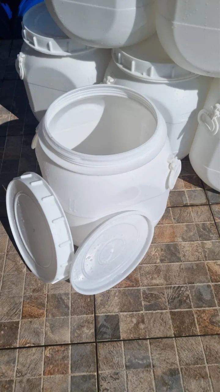 Tambor Branco, bombona 50 litros lavada