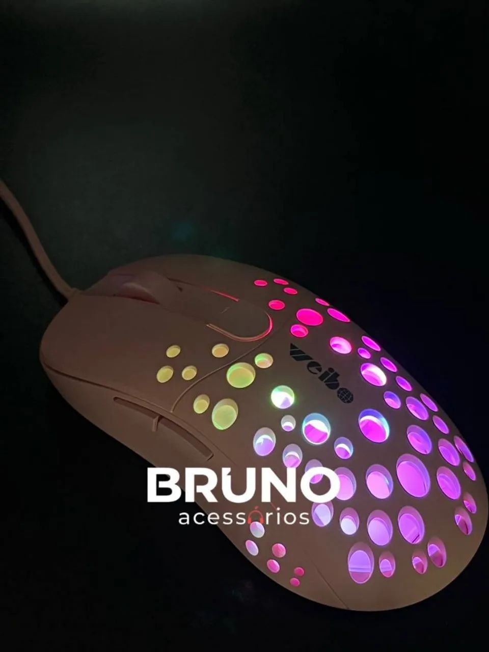 Mouse game RGB Rosa  - Foto 3