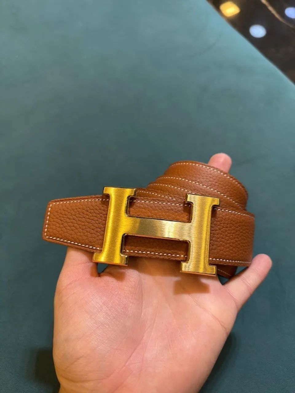 CINTOS - HERMES - CARAMELO E DOURADO
