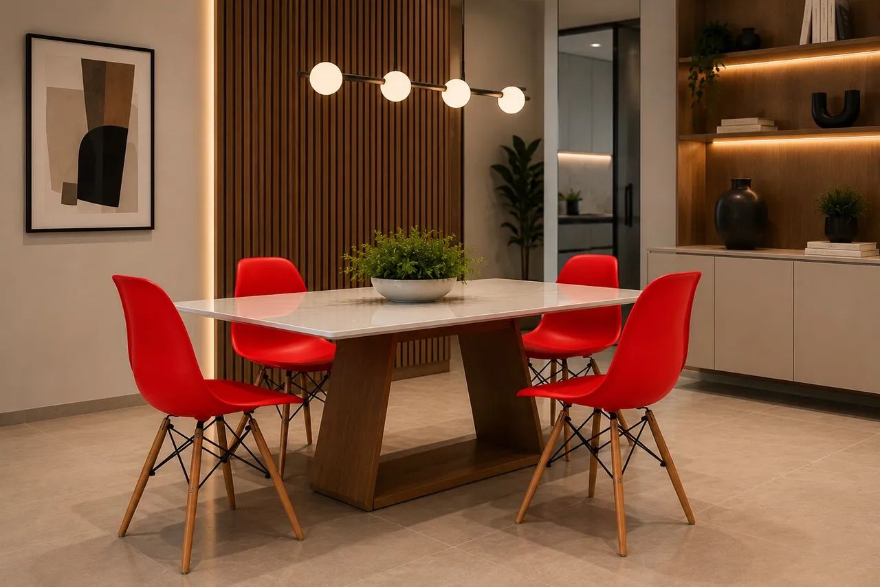 Cadeira Eames Vermelha Nova - Preço Especial