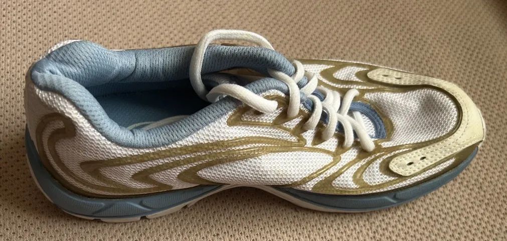 TENIS ASICS OLYMPIKUS 36 AZUL E BRANCO - Foto 3