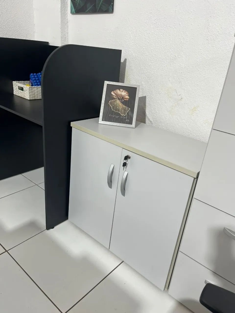 Móveis escritório cinza cristal - Foto 2